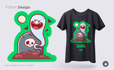 Funny skeleton illustration. Print on T-shirts, sweatshirts and souvenirs