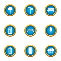 Imagery icons set. Flat set of 9 imagery vector icons for web isolated on white background