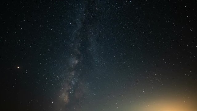 Perseid Meteor Shower and Milky Way Galaxy in Trona Pinnacles Mojave Desert California