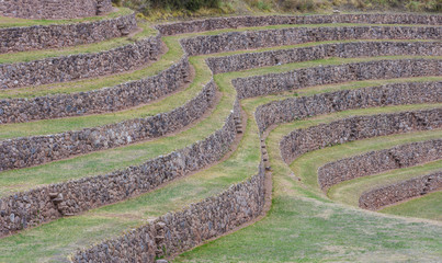Inka Terrassen in Peru, Cusco Urubamba Tal, UNESCO Welterbe im Heiligen Tal der Inka 