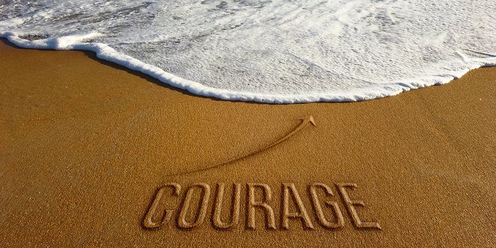 Courage New Year Motivation. Photo Image