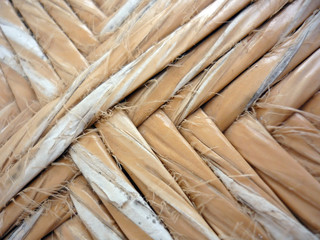 detalle macro de entrelazado de cuerda de asiento de una silla 