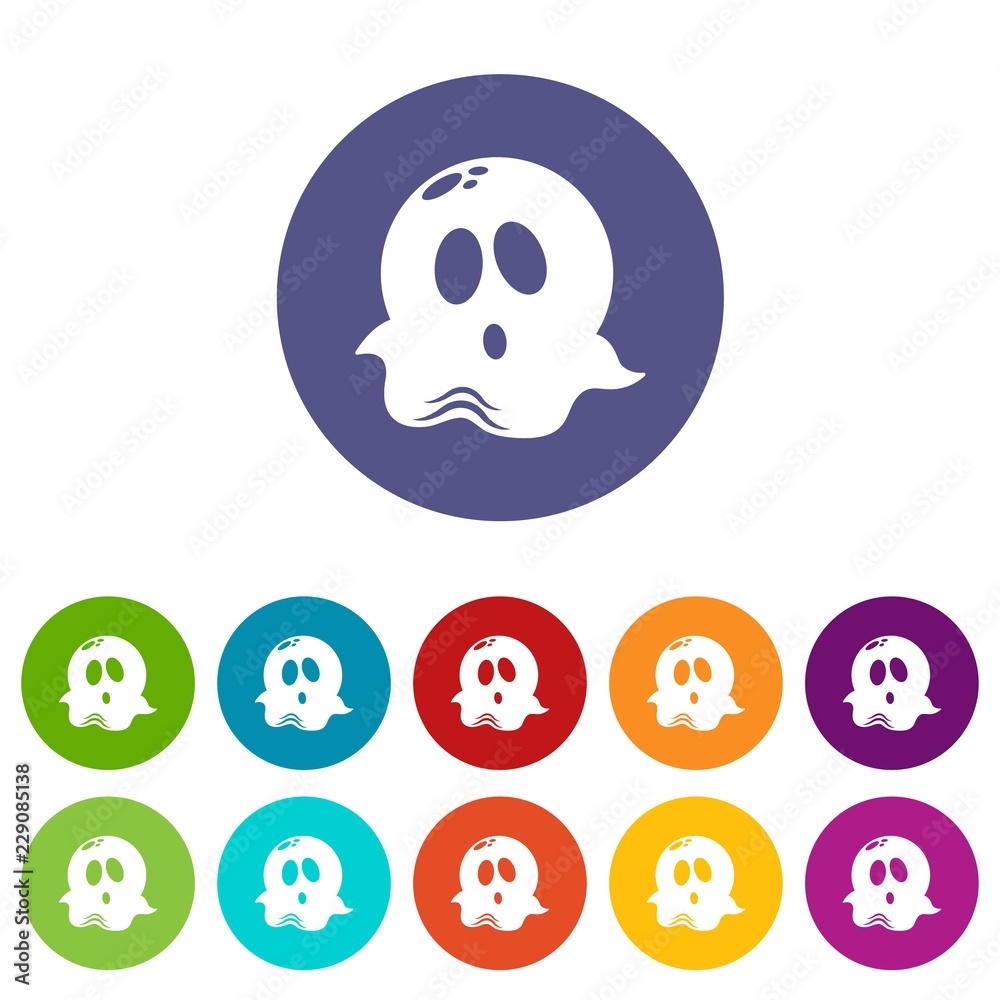 Sticker ghost icon. simple illustration of ghost vector icon for web - Stickers