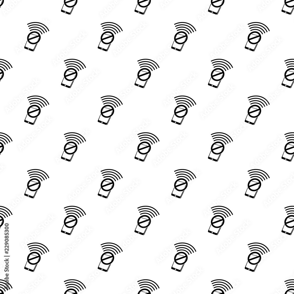 Poster no wifi smartphone pattern vector seamless repeating for any web design