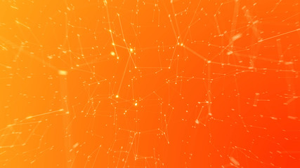 Subtle Abstract Orange Plexus Background - Hi-Tech Networking and Connections