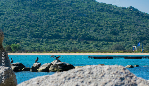 Spiaggia Delle Saline Capo Dorso Palau Sardinia Stock