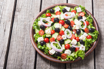 Fresh vegetables greek salad