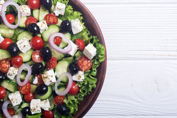 Fresh vegetables greek salad