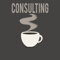 Writing note showing Consulting. Business photo showcasing Asking for expert advice opinion on particular subject Discussion.