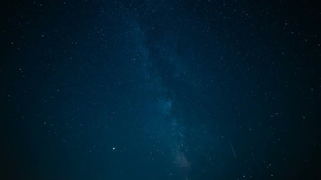 Summer Milky Way Galaxy and Perseid Meteor Shower Time Lapse in Sierra Nevada Mts California USA