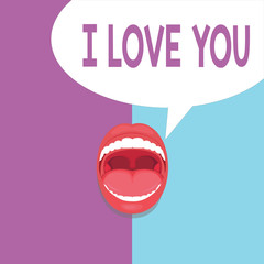 Text sign showing I Love You. Conceptual photo Expressing roanalysistic feelings for someone Positive emotion.