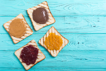 Mix of butter sandwich