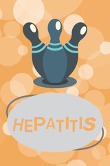 Text sign showing Hepatitis. Conceptual photo A disease described by inflammation of the liver Viral infection.