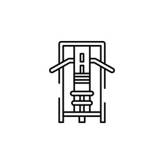 lat, machine icon. Element of gym icon for mobile concept and web apps. Thin line lat, machine icon can be used for web and mobile