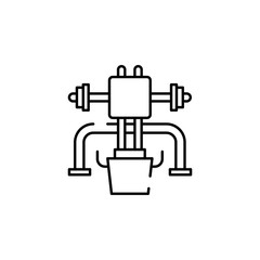 leg, press icon. Element of gym icon for mobile concept and web apps. Thin line leg, press icon can be used for web and mobile