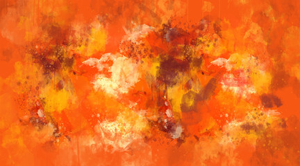 Obraz na płótnie Canvas Abstract orange and red watercolor background