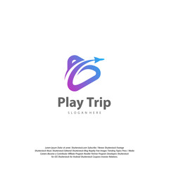 Travel play logo design vector. Travel logo design Vector template