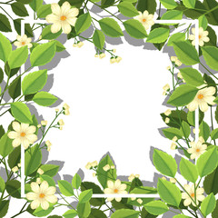 Flower and leaf boarder