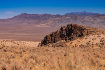 rock formation in nevada desert 