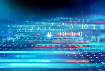 Big data futuristic visualization abstract illustration