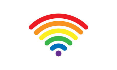 6 colors rainbown wireless sign 