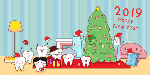 tooth family celebrate Christmas