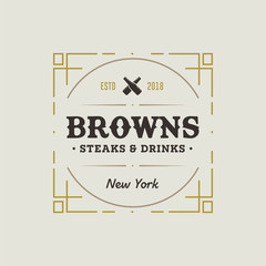 Retro Vintage Hipster Logo Sign Design
