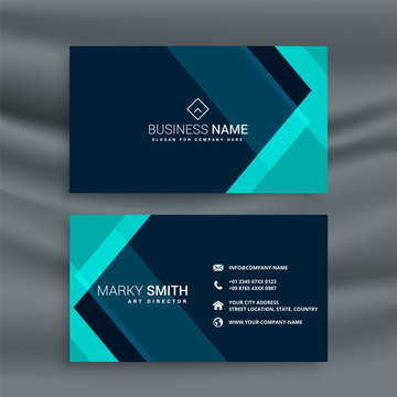 Elegant Dark Blue Business Card Template