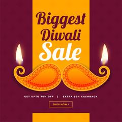 creative design of diwali sale banner