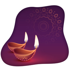 beautiful happy diwali diya abstract background