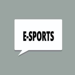 Handwriting text E Sports. Concept meaning multiplayer video game played competitively for spectators.