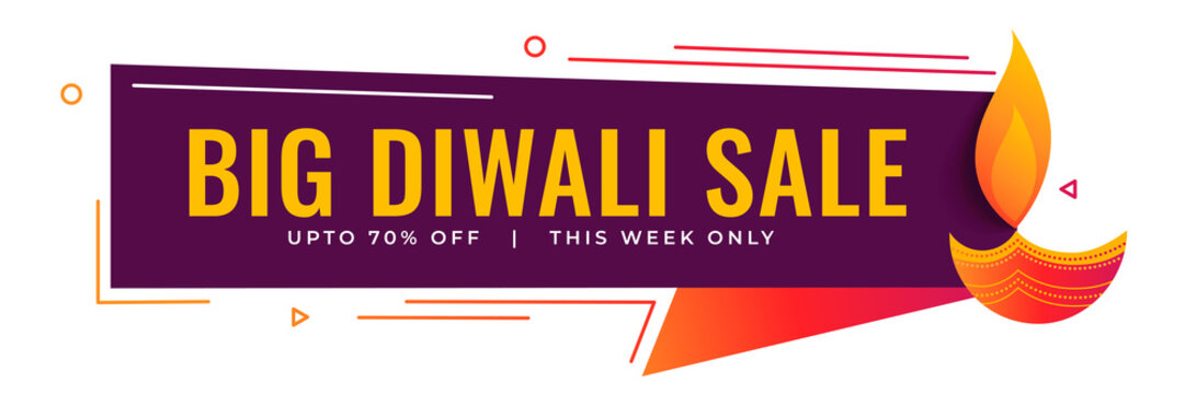 big diwali sale and promotional banner design