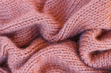 knitted crumpled surface, texture, background