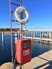 life buoy on pier
