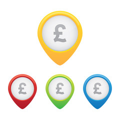 Vector Poundsterling Pins