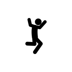 Fototapeta na wymiar jump, man icon. Element of walking and running people icon for mobile concept and web apps. Detailed jump, man icon can be used for web and mobile