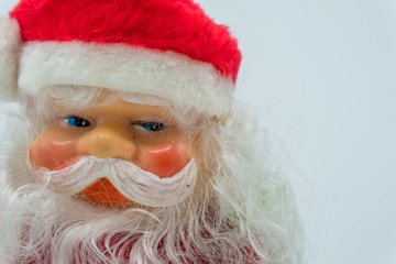 Santa Claus close-up on white background