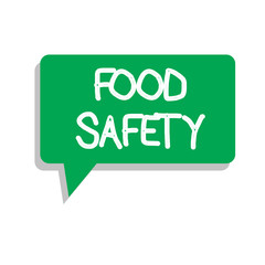 Naklejka premium Conceptual hand writing showing Food Safety. Business photo text Conditions and practices that preserve the quality of food.