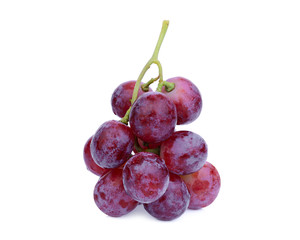 fresh red grape isolated on white background