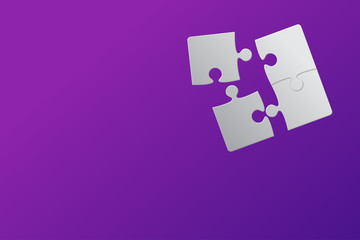 The Purple Background Four Puzzle. Jigsaw Puzzle.