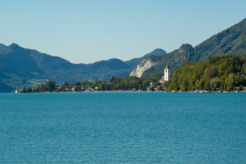 Obraz premium Rund um den Wolfgangsee in Oberösterreich Österreich