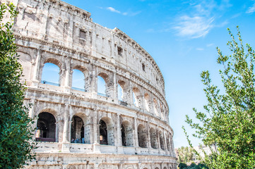 Inside view of the Colosseum in Rome