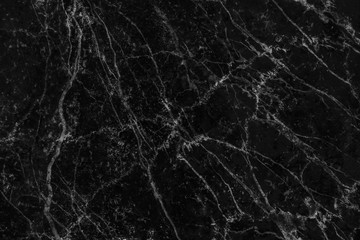Obraz na płótnie Canvas Black marble texture in veins patterns abstract background