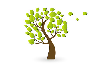 
Vector tree emblem. Icon, logo tree. 