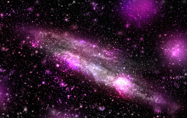 A space of the galaxy ,atmosphere with stars at dark background.
