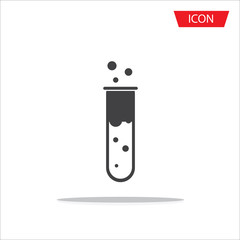 test tube icon vector isolated on white background.