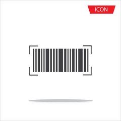 Bar code Icon vector isolated on white background.