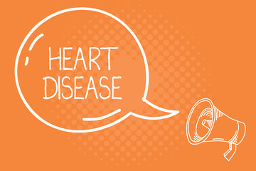 Handwriting text Heart Disease. Concept meaning Heart disorder Conditions that involve blocked blood vessels.