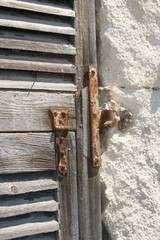 old door with lock