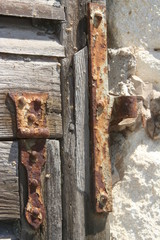 old door with lock